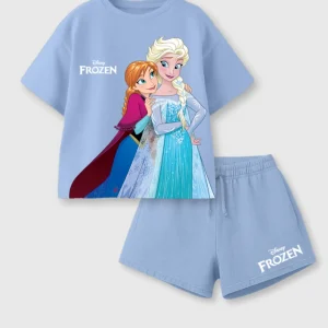 Home girls ice princess graphic t shirt & shorts set