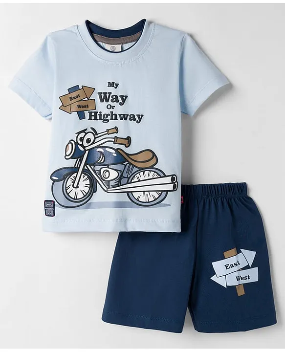 kids motorcycle graphic t shirt & shorts set kids motorcycle graphic t shirt & shorts set