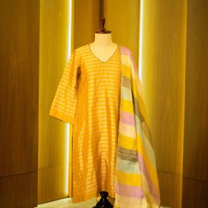 Home women's sunshine stripe cotton kurta set