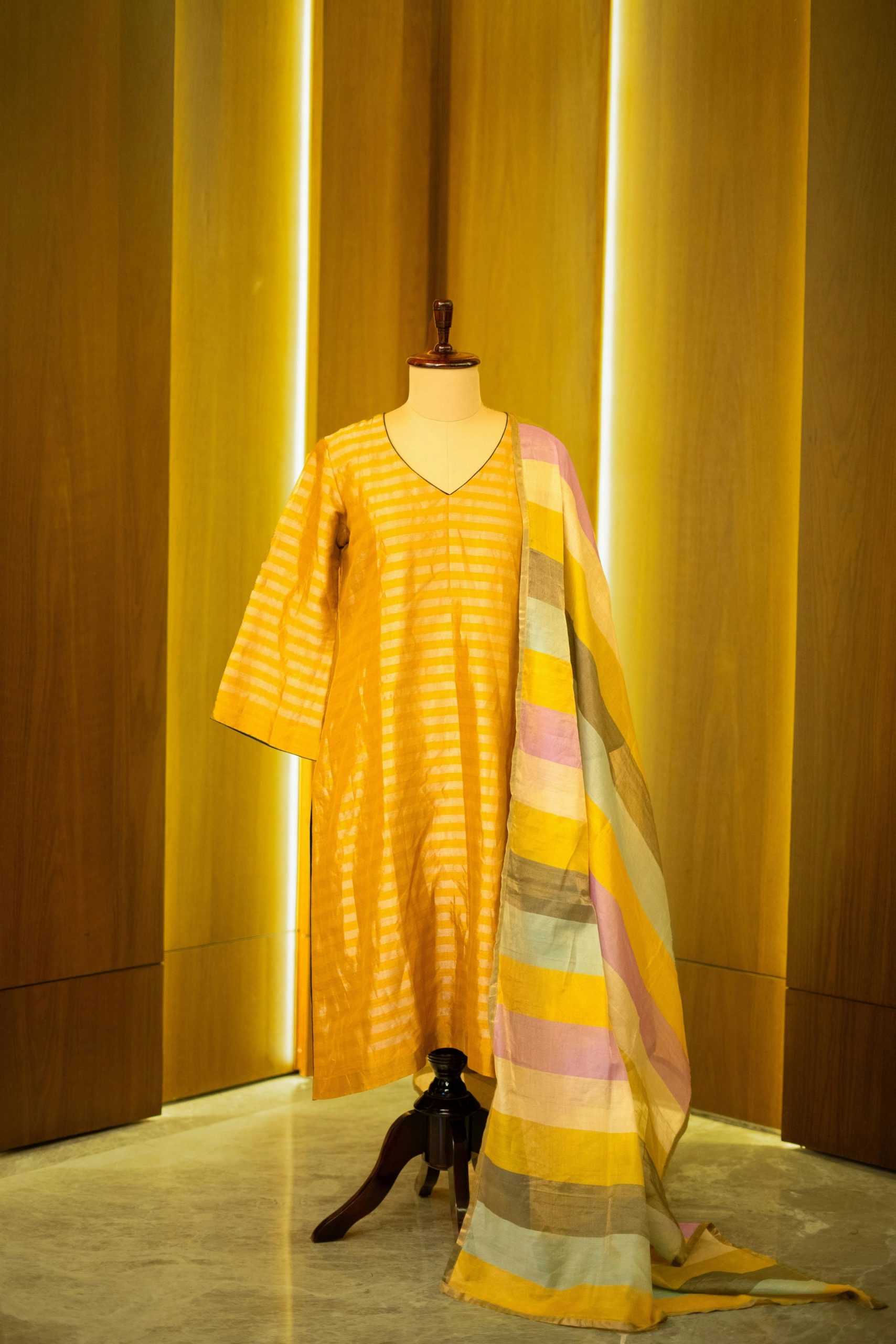women's sunshine stripe cotton kurta set women's sunshine stripe cotton kurta set