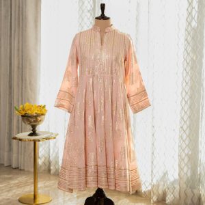 Home women's midnight black kurta with patchwork scarf (copy)